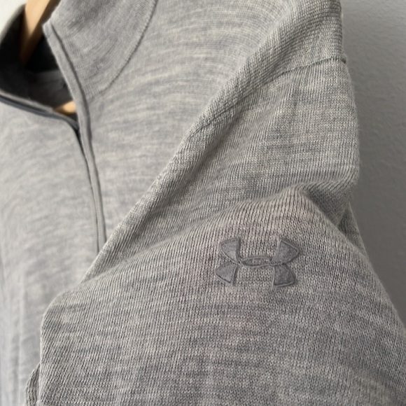 Under Armour Men’s Wool Blend Quarter Zip spillover - Size Medium - Picture 4 of 8